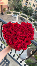 Red Velvet Heart — Luxury Red Rose Heart Box by ELLY FLORÉ